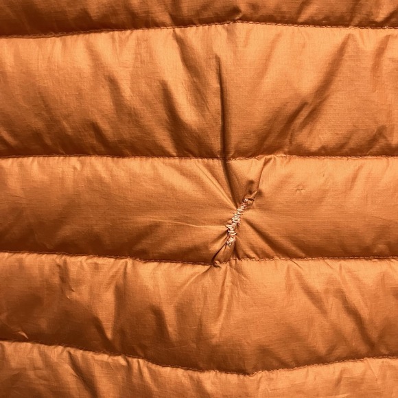 Patagonia Down Jacket Lightweight Rust Orange Kids Size Large *FLAW* - Picture 6 of 14